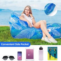 WOQI Instinct Transat Gonflable pour Camping et Plage, Canapé Gonflable d'Extérieur, Sac de Couchage Gonflable Rapide