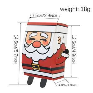 Cajas de papel para dulces de Navidad, bonitas cajas de papel para recuerdo de fiesta de Navidad, recipientes para galletas y Chocolate para diseños surtidos - Product Image 2