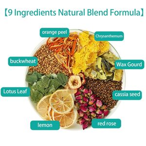 Sachets de thé biologique aux herbes mélangées, saveur melon d'hiver et feuille de lotus, avec chrysanthème pour la santé et le nettoyage de la peau - Product Image 3