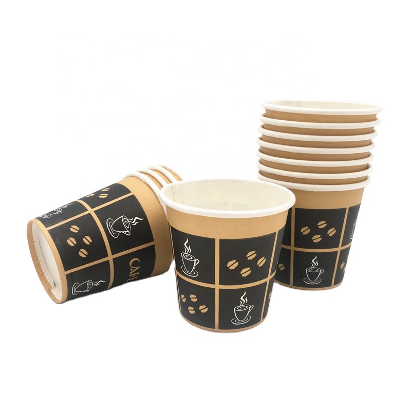 Customized Printed Single Wall Paper Cup Coffee Paper Cup Packaging Disposable Paper Cup