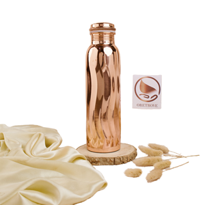 Bouteille d'eau en cuivre artisanale, design classique élégant, capacité 1L, portable, anti-fuite, couleur personnalisable, pour la consommation d'eau à domicile - Product Image 1