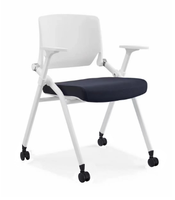 Chaise de conférence pliable pour la formation et le bureau, design moderne, structure en métal, chaise de réunion