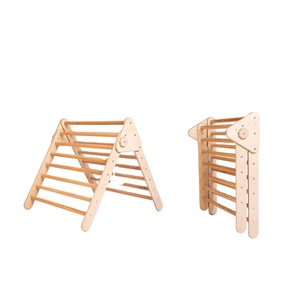Wooden Montessori Foldable Triangle Climbing toys for indoor and outdoor game