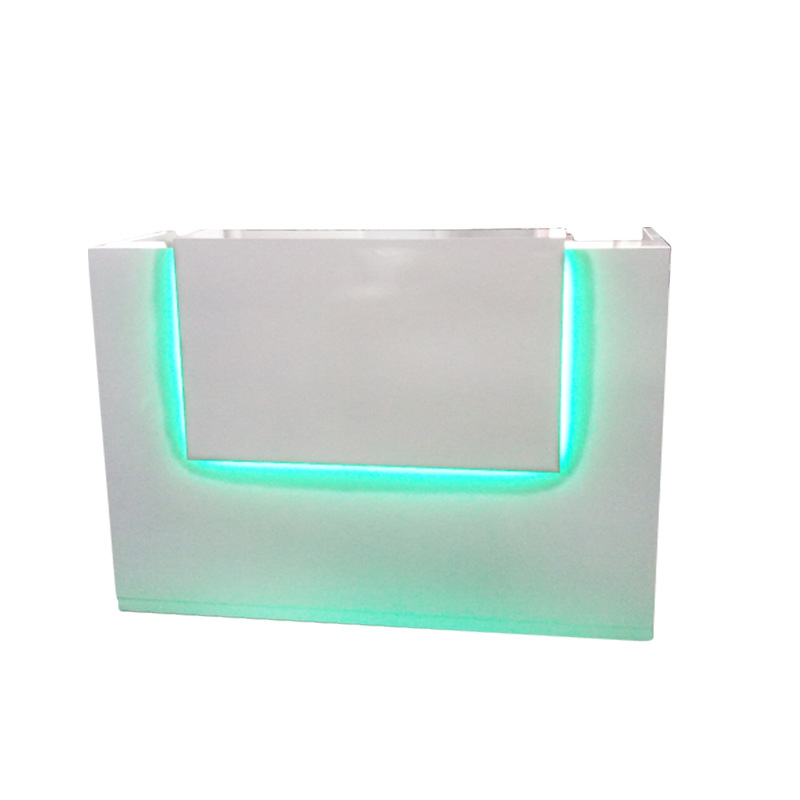 Настраиваемый черный, золотой, L-образный счетчик, светодиодный светильник, изогнутый, для спа-салона, салона красоты, маленький, стойка регистрации