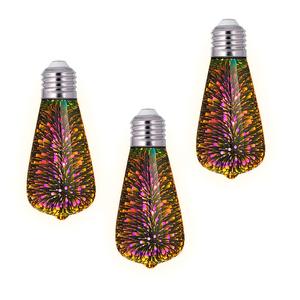 Ampoule LED multicolore 3D, Filament d'ampoule <span class=keywords><strong>Edison</strong></span> 4w, <span class=keywords><strong>lampe</strong></span> décorative, feu d'artifice ST64 - Product Image 2