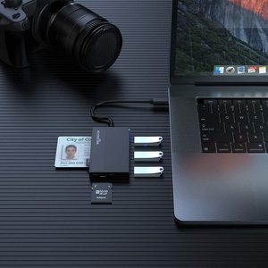 tarjeta de memoria Centro de Defensa Militar común acceso EMV ID SIM lector inteligente USB-C a USB 3,0 tipo C TF lector - Product Image 5