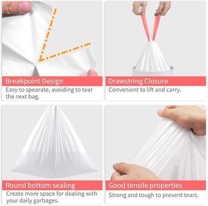 Wholesale Custom Design Biodegradable Plastic Trash <strong>Bag</strong> with Drawstring and Gravure Printing for <strong>Garbage</strong> Collection - Product Image 6