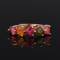 Bague en argent sterling S925 avec combinaison naturelle de citrine et saphir pour femme, pierre précieuse en quartz cristallin, bague à ouverture réglable