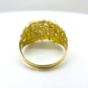 Anello da Uomo in Ottone Placcato Oro con Pepita, Stile Trendy, Gioielli all'Ingrosso - Product Image 4