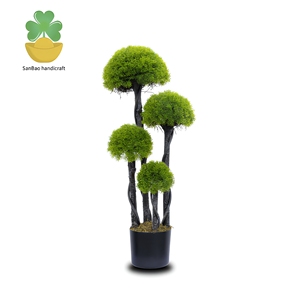 Bonsái Hemisférico de Hierba Artificial de 4 Niveles, Resistente a los Rayos UV, 90 cm, Decoración de Jardín para Exteriores - Product Image 1
