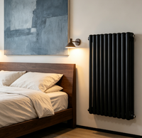 Radiateur vertical rectangulaire à 3 colonnes à circulation d'eau, en acier, design moderne, à fixation murale, pour hôpital, gymnase, école