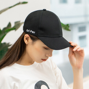Unisex Baseball Cap Black Cotton Twill Breathable <b>Sun</b> Shading <b>Hat</b> For <b>Men</b> Women - Product Image 1
