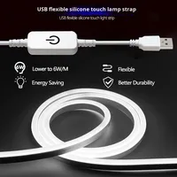 USB Dokunmatik Tek Renkli Neon Esnek DIY ABS IP20 Karartılabilir Işık Şeridi TV Canlı Yayın Dolgu Atmosferi Makyaj Aynası Önü