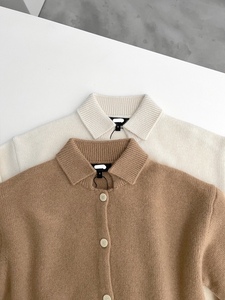 Cárdigan de Cachemira 100 por ciento en Cachemira Da Donna Cuello alto Polo Cárdigan de Cachemira Donna - Product Image 3