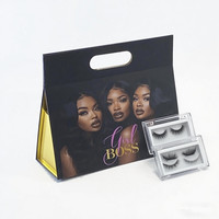 Boîte en papier pliable pour emballage de cils Boîte de rangement cosmétique portable Boîte d'emballage cadeau de maquillage écologique