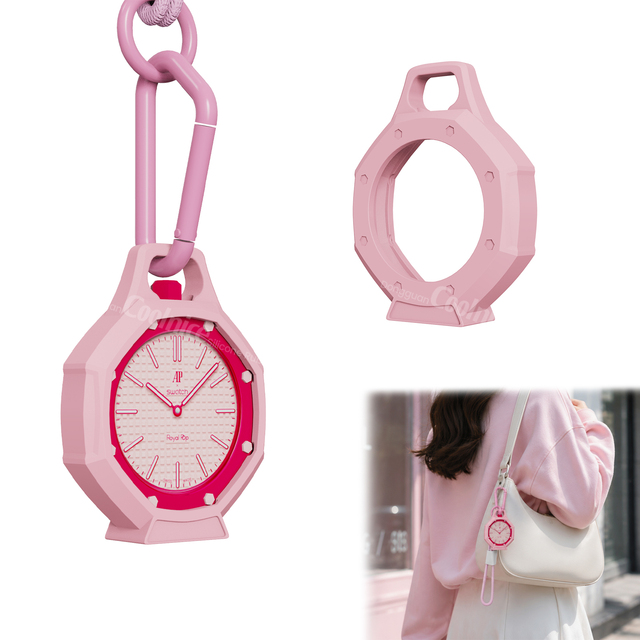 Hot Sale Universal Round Silicone Watch Bumper Case Converts to Keychain Pouch or Belt Loop Hanger with Strong Clip