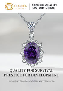 OUCHEN liontin perhiasan halus, 9k/10k/14k/18k desainer emas untuk Kalung Lab berlian tumbuh - Product Image 6