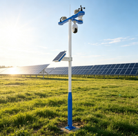 Station météo agricole tout-en-un à énergie solaire, moniteur IoT sans fil personnalisable pour serres et champs ouverts