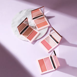 Paleta de maquillaje 2 en 1, resaltador de rubor vegano, paleta de maquillaje, rubor en polvo, paleta de maquillaje de alta calidad, el <span class=keywords><strong>mejor</strong></span> rubor, Etiqueta Privada - Product Image 2