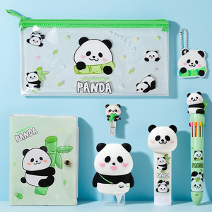 Bộ văn phòng phẩm sinh viên: máy tính xách tay lá lỏng lẻo, hộp bút chì, keo rắn, băng chỉnh sửa, bút trung tính, nhãn tên & clipbag pha lê - Product Image 1