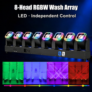 Barre <span class=keywords><strong>de</strong></span> projecteurs mobiles LED RGBW 8x60W pour scène, DMX512 RDM, contrôle auxiliaire par pixel, stroboscope, CRI95, 3200-7800K, pour <span class=keywords><strong>location</strong></span> événementielle/mariages - Product Image 3