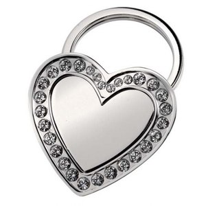 Portachiavi con cristalli a forma di cuore con strass per donne e ragazze - Product Image 1