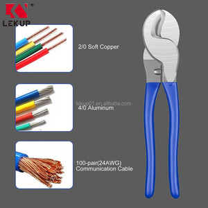 Pince coupante multifonction en acier pour électricien, bleue, 10 pouces, à levier élevé, robuste, pour câbles et fils - Product Image 4