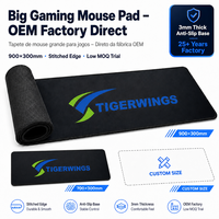 Tapis de souris de jeu, tapis de souris Esports, base en caoutchouc antidérapante, surface en tissu, tapis de bureau XXL pour les joueurs