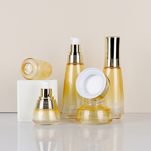 Customized gradient ramp <b>glass</b> <b>bottle</b> cosmetics Container <b>Empty</b> <b>bottle</b> for Cosmetic lotion Packaging with Screw Cap - Product Image 5