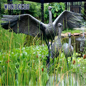 Wondecor sıcak satış yüksek kalite Metal el sanatları ly canlı kuş heykeller ile açık hayvan dolma tasarım zemin üstü - Product Image 3