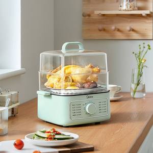 เครื่องนึ่งไฟฟ้ามีเดียสามชั้น 10 ลิตร พลัสความจุ สแตนเลสใส เครื่องทำอาหารอเนกประสงค์ในครัวเรือน - Product Image 2