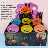Jouets anti-stress à presser en maltose, en forme de citrouille d'Halloween, amusants, à rebond lent, cadeau de fête