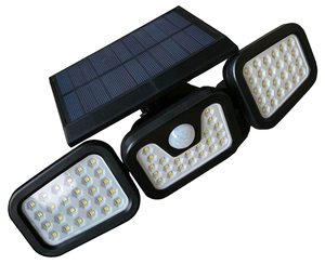 PIR Motion <b>Sensor</b> Solar Flood <b>Lights</b> IP65 Waterproof 3 Heads 3 Modes 74Led Garden Lamp Solar Wall <b>Light</b> Security Lamp - Product Image 1