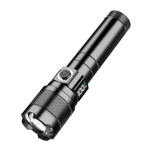 Linterna de Alta Potencia 19Baba de Aleación de Aluminio, Recargable 18650, con Zoom, para Uso en Exteriores y en el Hogar, Luz Láser Blanca - Product Image 1