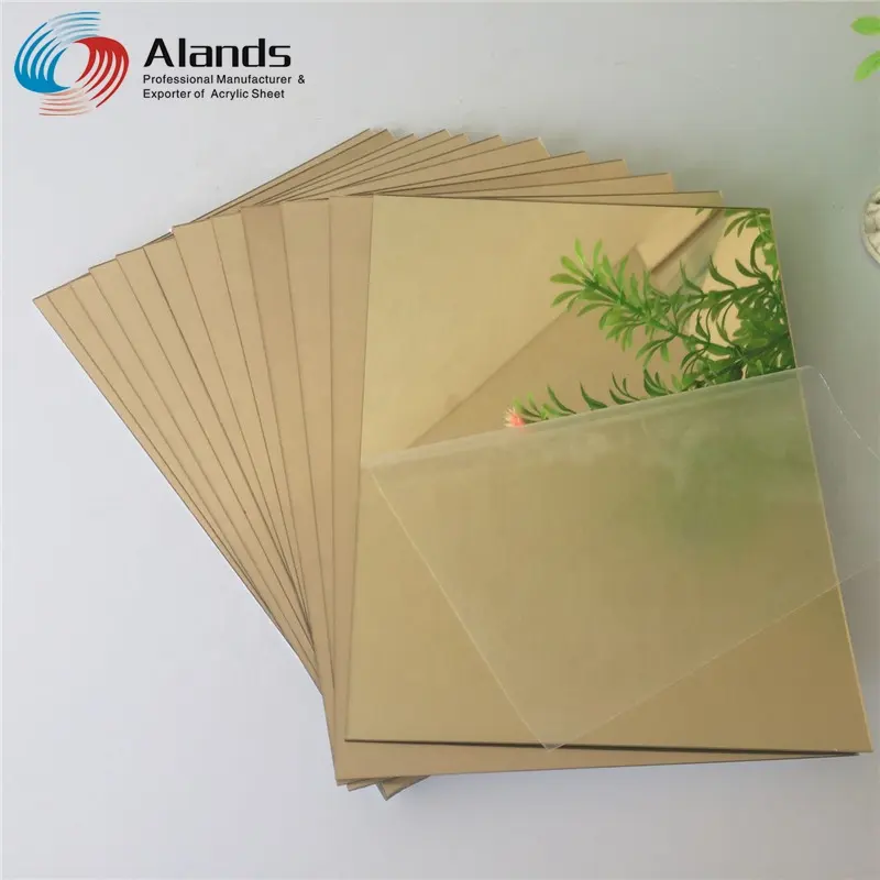 Acrylic Material And 1220x2440mm 1220x1830mm Size Thin Silver Gold Acrylic Mirror Sheet