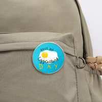 Spedizione Diretta di Badge Rotondi Personalizzati Stampati, Spille Personalizzate con Cartoni Animati, Citazioni Ispiratrici, Figure di Animali e Piante