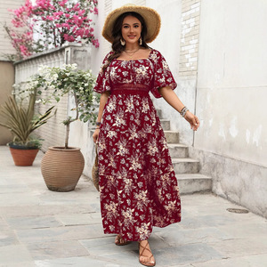 summer dress with short sleeves Women's Short Sleeve Dresses V neck High Waist Dot Puff Sleeve Dress Casual Summer  Dress at Amazon Women's Clothing store