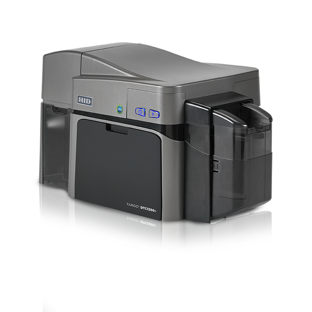 HID Fargo DTC1250e PVC ID Card Printer Single Sided Business Plastic Card Printers with 300dpi Resolution