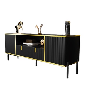 <span class=keywords><strong>Meuble</strong></span> <span class=keywords><strong>TV</strong></span> moderne minimaliste de haute qualité, panneau en bois noir de luxe léger pour <span class=keywords><strong>salon</strong></span> et chambre à coucher avec un <span class=keywords><strong>grand</strong></span> espace de rangement - Product Image 2