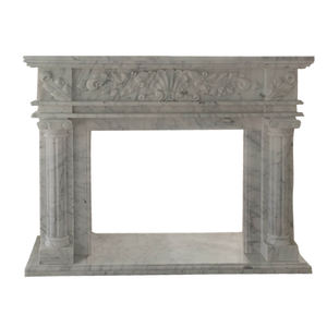 बड़े बड़े आकार के लिए हाथ नक्काशीदार संगमरमर चिमनी चारों ओर इनडोर - Product Image 5