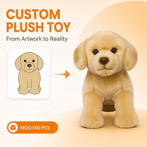 Peluche personnalisée en usine, chien <span class=keywords><strong>Golden</strong></span> <span class=keywords><strong>Retriever</strong></span> en peluche, animal en peluche réaliste, <span class=keywords><strong>chiot</strong></span>, vente en gros OEM, cadeau pour enfants - Product Image 1