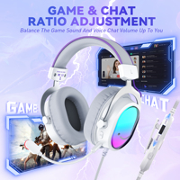 Casque de jeu filaire USB FIFINE H16, son surround 7.1, RGB personnalisable vibrant, casque gamer avec micro antibruit pour PC