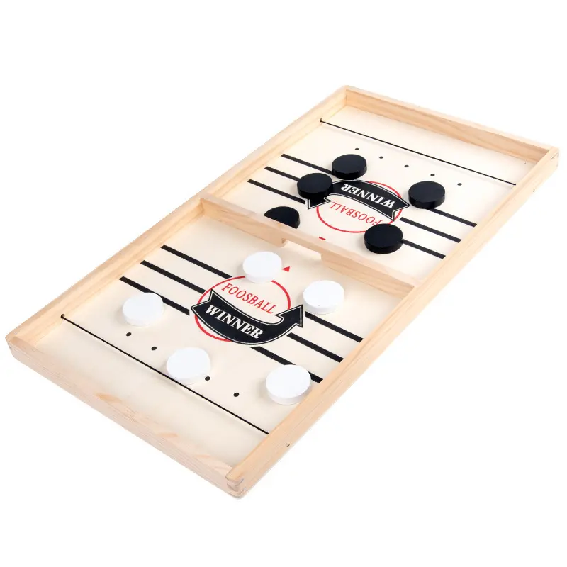Hete Verkoop Familie Interactieve Houten Desktop Schaakspel Katapult Schaak Set Voor Twee Complete Play Tafelvoetbal Winnaar Puck Spel