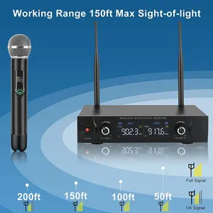 SN920 Professional Handheld Transmitter 4 Channels UHF Wireless Dynamic Microphone Studio With Receiver
