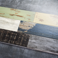 Dalles de carreaux en bois pétrifié 15X80Cm Escaliers Carreaux design en bois vintage Carreaux de sol en porcelaine