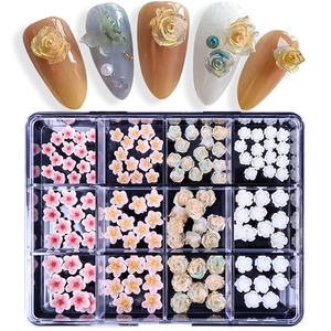 Fournitures pour Ongles Résine Fleur Papillon Nail Art Accessoires 3D AB Dos Plat Perle Nail <span class=keywords><strong>Strass</strong></span> - Product Image 3