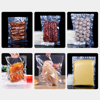 Sacs sous vide en plastique transparent de haute qualité, petits, à trois soudures latérales, pour l'emballage sous vide des aliments et des collations, avec logo personnalisé