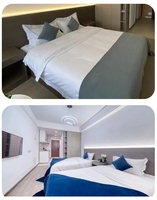 Ensemble de chambre d'hôtel standard design moderne Bilido avec cadre de lit pour chambre à coucher appartement ensembles complets de meubles pour chambre
