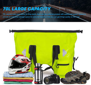 กระเป๋าท้ายมอเตอร์ไซค์กันน้ำ PVC 500D ขนาด 50 ลิตร 70 ลิตร พร้อมสายรัดและช่องเก็บของด้านในสำหรับการเดินทางด้วยมอเตอร์ไซค์ - Product Image 4