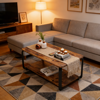 Table basse en bois de style japonais minimaliste moderne, avec rangement, design écologique et durable, portable pour la maison, le bureau et le salon